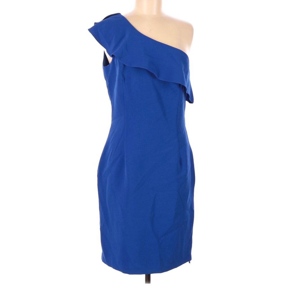 NWT Cartise One-Shoulder Royal Blue Cocktail Dress | Size 6 - Picture 2 of 10